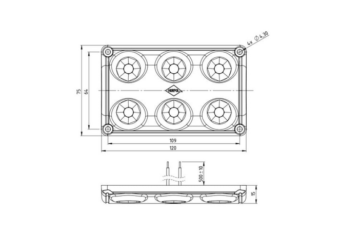 HORPOL LWD2325/CZ LED 720lm černá interiérová lampa do auta