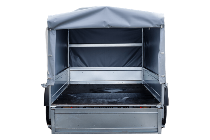 Jednonápravový přívěs 230x125 UNITRAILER GARDEN 230 KIPP s rámem H-800 a šedou plachtou