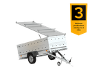 Jednonápravový přívěs 264x125 UNITRAILER GARDEN 264 KIPP s bočnicemi BIS a hliníkovou plachtou