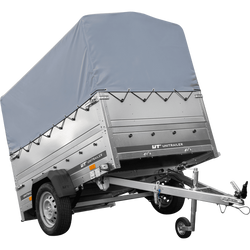 Lehký přívěs na pružinách 200x125 UNITRAILER GARDEN 201/R KIPP s bočnicemi BIS, rámem H-800 a šedým krytem
