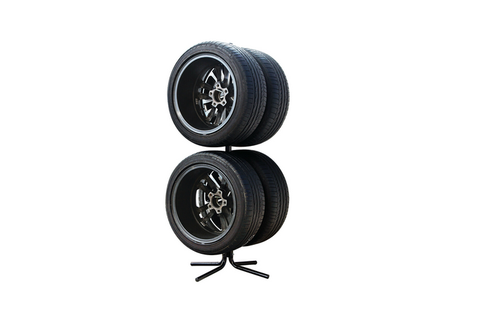 Stojan na ráfky a pneumatiky LAMP, držák na 4 kola