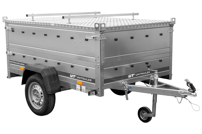 Lehký přívěs 200x125 UNITRAILER GARDEN 201 KIPP s bočnicemi BIS a hliníkovou plachtou