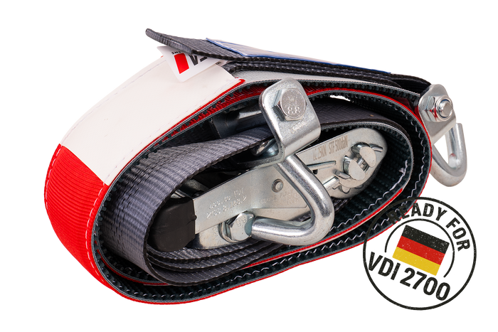 HEFFA CARLINE 130 přepravní pás pro odtahovku, zajišťovací pás pro kola 2,8 m/50 mm/5 t VDI 2700