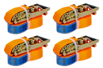 Sada čtyř oranžových přepravních pásů UNITRAILER 6m/50mm/5t s napínákem