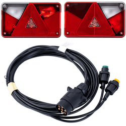 Zadní světla ASPÖCK MULTIPOINT V + kabelový svazek MANTES 4m 7PIN