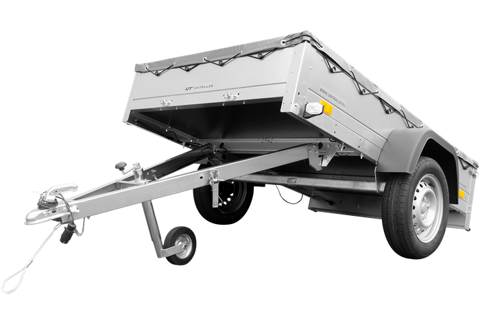 Lehký přívěs 200x125 UNITRAILER GARDEN 201 KIPP s šedou plachtou
