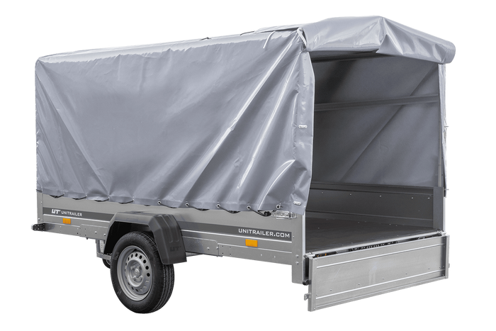 Jednonápravový přívěs 264x150 UNITRAILER GARDEN 265 KIPP s rámem H-1100 a šedým krytem