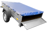 Lehký přívěs 200x125 UNITRAILER GARDEN 201 KIPP s modrým krytem
