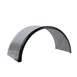 Dvojitý blatník pro přívěs 16-17,5" DOMAR DK7135 podběh kola 1000/450 mm kovový s gumovým okrajem