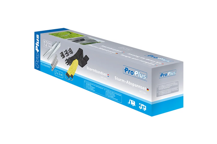 Sada dvou popruhů ProPlus 361728 proti bouři pro markýzy a verandy 2x3m