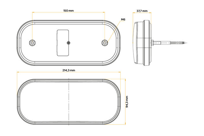 Zadní světlo FRISTOM FT-230 LED 6 funkcí univerzální