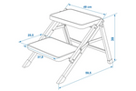 Skládací kempingový schůdek ProPlus 360823V01, dvoustupňový, 150 kg
