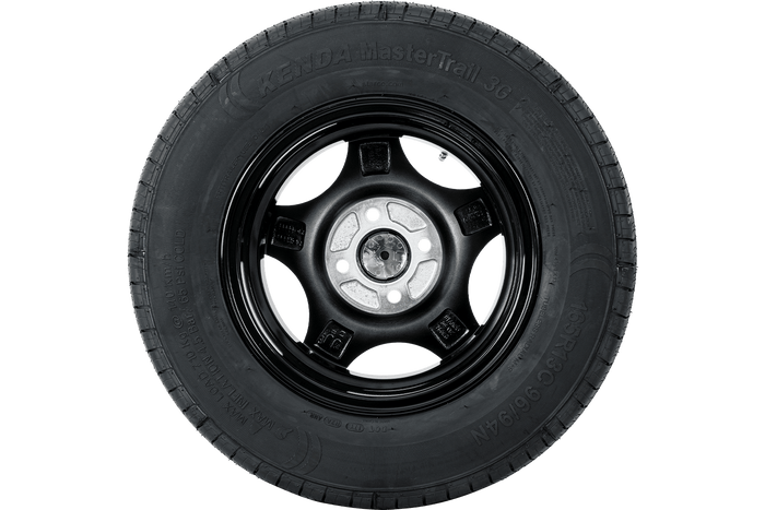 Zesílené kolo pro přívěs TYRE KENDA 165/80 R13C 96/94N ALU RÁFEK STARCO leštěný 5Jx13"H2 4X100 ET:30