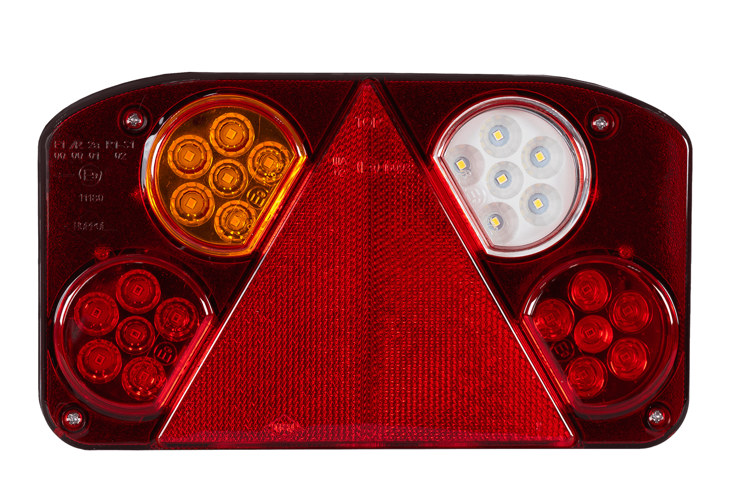 Zadní multifunkční LED svítilna s trojúhelníkovým reflektorem HORPOL LZD 845 levá