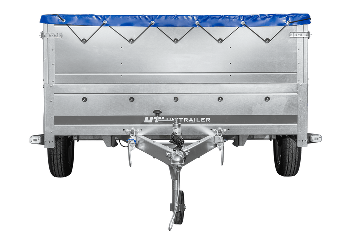 Přívěs Garden Trailer 265 KIPP s BIS bočnicemi, rámem H-0 a modrou plachtou