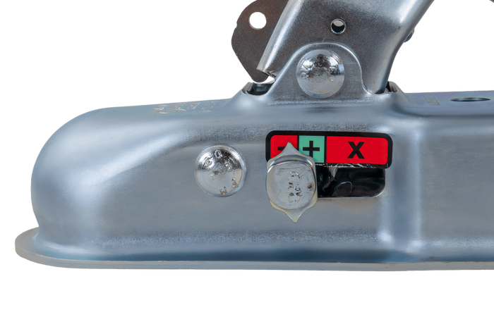 Kulové tažné zařízení KNOTT K7.5-M pro přívěs o hmotnosti 750 kg s čtvercovou ojí o průměru 70 mm