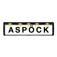 Rám na SPZ s LED osvětlením ASPOCK FLEXLED 12V kabel 0,8 m