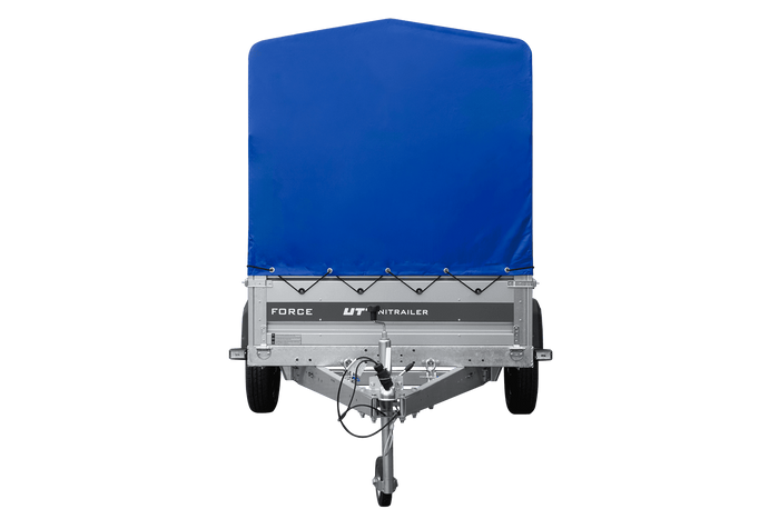 Lehký přívěs 230x125 UNITRAILER FORCE 230 KIPP s rámem H-1100 a modrým krytem