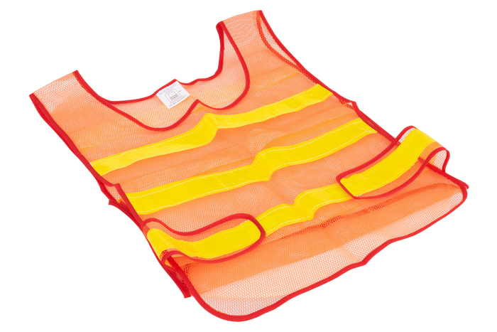 Reflexní vesta HERMON XXL oranžová s bočním suchým zipem