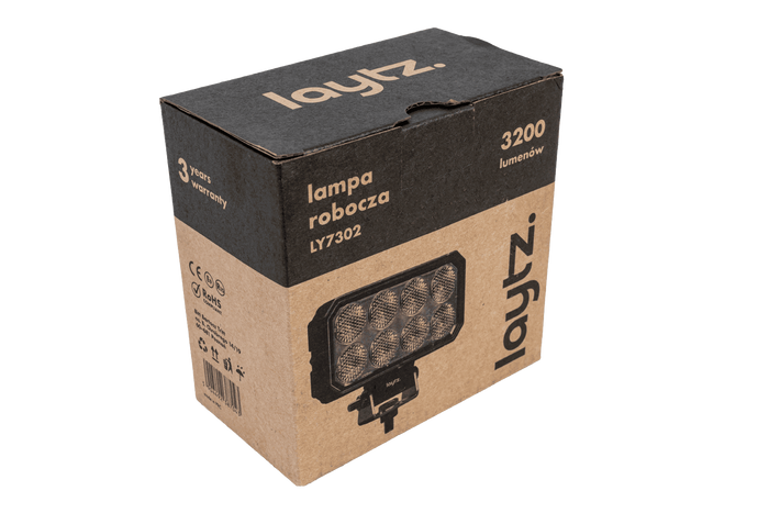 LED pracovní reflektorová svítilna LAYTZ LY7302 32xLED 3200lm obdélníková