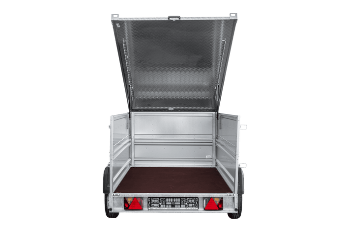 Jednonápravový přívěs na pružinách 230x125 UNITRAILER FORCE 230/R KIPP s bočnicemi BIS a hliníkovou plachtou