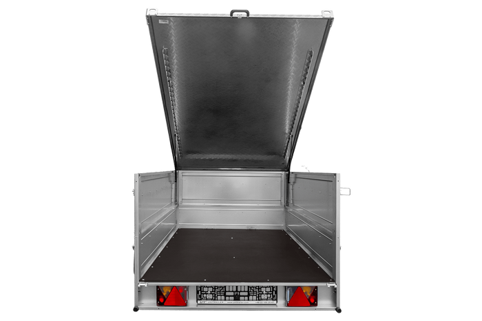 Lehký přívěs 200x125 UNITRAILER GARDEN 201 KIPP s bočnicemi BIS a hliníkovou plachtou