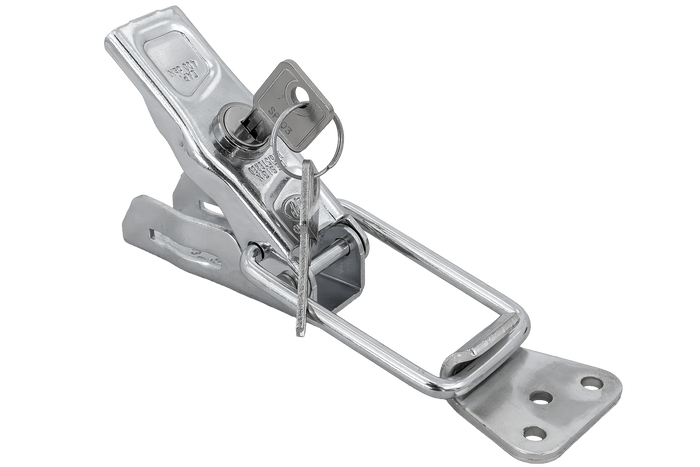 Boční tažné zařízení s upevňovacím prvkem STEELPRESS ZB-13A+Z-11A, kompletní boční zámek přívěsu s klíčem