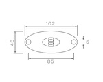 ASPÖCK FLATPOINT II LED obrysová lampa, oranžová, univerzální