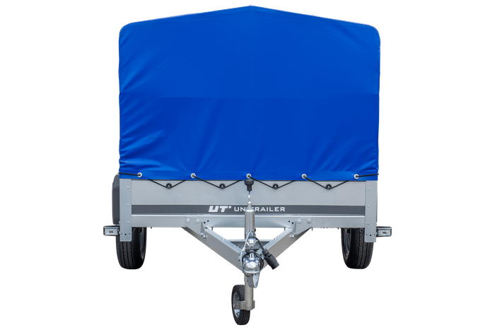 Jednonápravový přívěs 230x125 UNITRAILER GARDEN 230 FD s rámem H-800 a modrým krytem