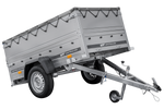 Přívěs Garden Trailer 200 Kipp s BIS bočnicemi, rámem H-0 a šedou plachtou