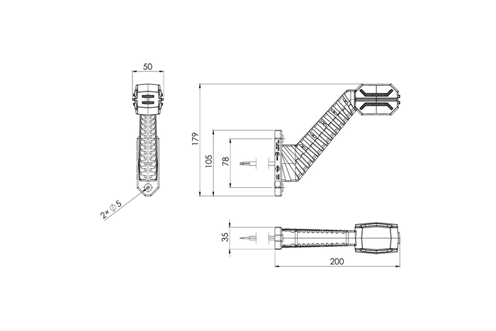 HORPOL DRAGON LD 2994 LED boční obrysové světlo, levé