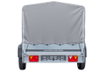 Jednonápravový přívěs 230x125 UNITRAILER GARDEN 230 FD s rámem H-800 a šedou plachtou