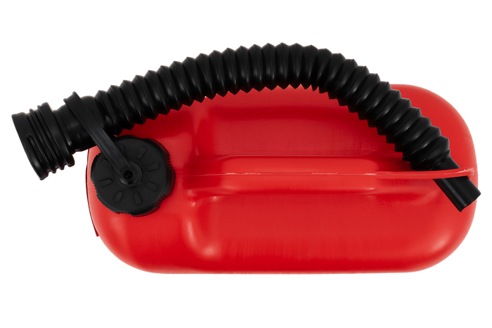 5l plastový kanystr HERMON s trychtýřem, červený