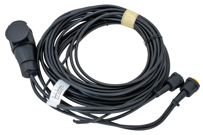 Elektroinstalace MANTES, svazek tažného vozidla, 5m, zástrčka 13 PIN, bajonety 2x 5 PIN