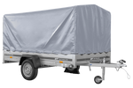 Přívěs za auto na pružinách 264x150 UNITRAILER GARDEN 265/R KIPP s rámem H-1100 a šedým krytem