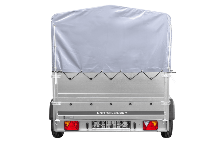 Lehký přívěs 264x150 UNITRAILER GARDEN 265/2 KIPP s bočnicemi BIS, rámem H-800 a šedým krytem