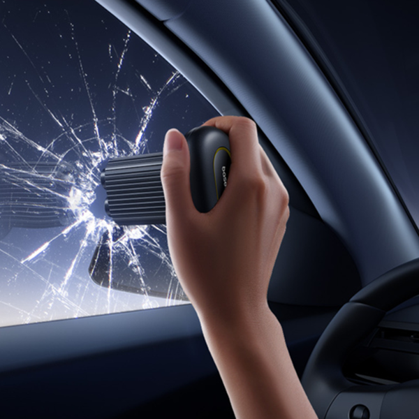 BASEUS GoTrip DT1 2 v 1 bezpečnostní kladivo na okna, záchranný nůž na bezpečnostní pásy