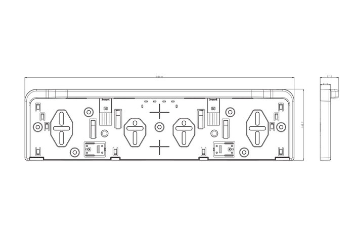 Rám na SPZ s LED osvětlením FRISTOM FT-264 LED M15