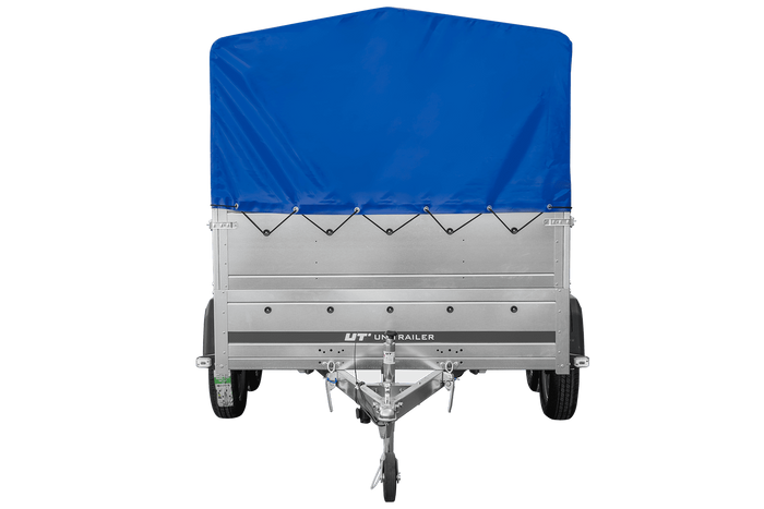 Lehký přívěs 264x150 UNITRAILER GARDEN 265/2 KIPP s bočnicemi BIS, rámem H-800 a modrým krytem