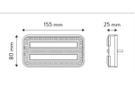 Magnetické zadní svítilny, 3 funkce, 12-24V, 12m