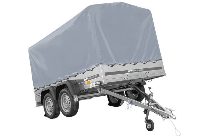 Dvounápravový přívěs 264x150 UNITRAILER GARDEN 265/2 KIPP s rámem H-1100 a šedým krytem
