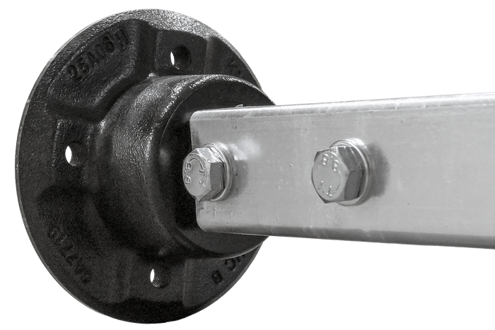 KNOTT VR7 nebrzděná tuhá náprava s pružinou pro přívěs 750 kg 1240 mm 1580 mm 4x100