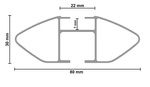 Hliníkový střešní nosič G3 Pacific Aero 64.210-68.150