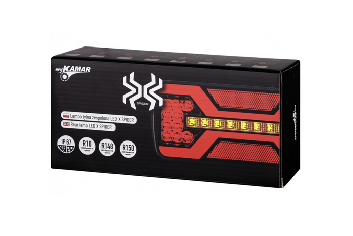 Zadní světlo KAMAR X-SPIDER L2431 bajonetové 5pinové 6 funkcí pravé