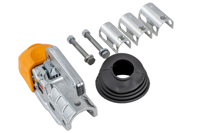 Kulové tažné zařízení STEELPRESS BC-3000C-00-00+Z3 pro přívěs o hmotnosti 3000 kg s trubkovou ojí 35-50 mm, litinové