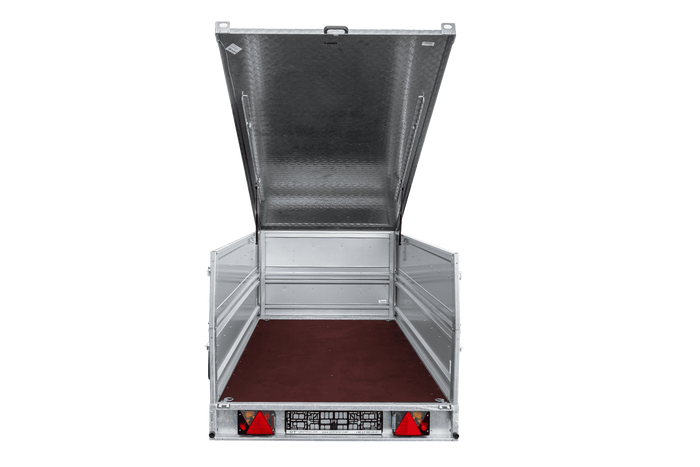 Jednonápravový přívěs na pružinách 264x125 UNITRAILER FORCE 264/R KIPP s bočnicemi BIS a hliníkovou plachtou