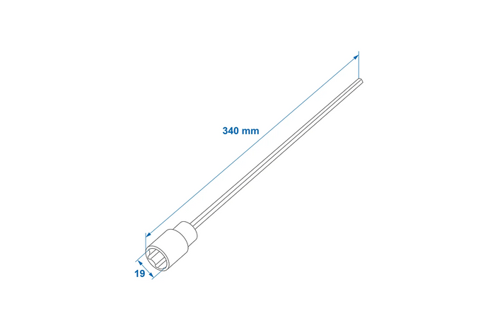 ProPlus 360030 Výsuvné prodloužení podpěry pro přívěs s nosností 340 mm a 19 mm