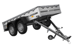 Dvounápravový přívěs 264x125 UNITRAILER GARDEN 264/2 KIPP s rámem H-0 a šedou plachtou
