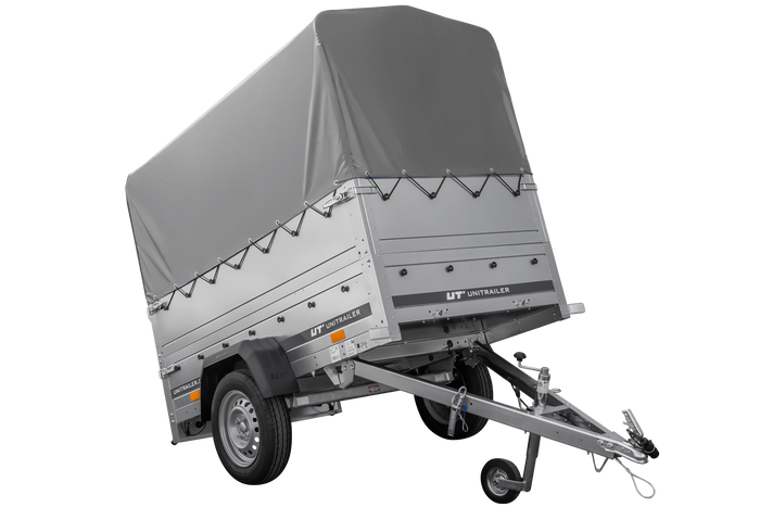 Přívěs Garden Trailer 200 KIPP s BIS bočnicemi, rámem H-800 a šedou plachtou