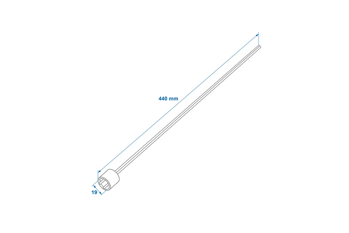 ProPlus 360029 Výsuvné prodloužení podpěry pro přívěs s nosičem 440 mm a 19 mm